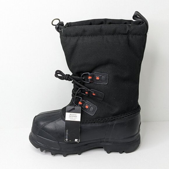Sorel Glacier XT Waterproof Snow Boots, Black, Big Kids 5 M